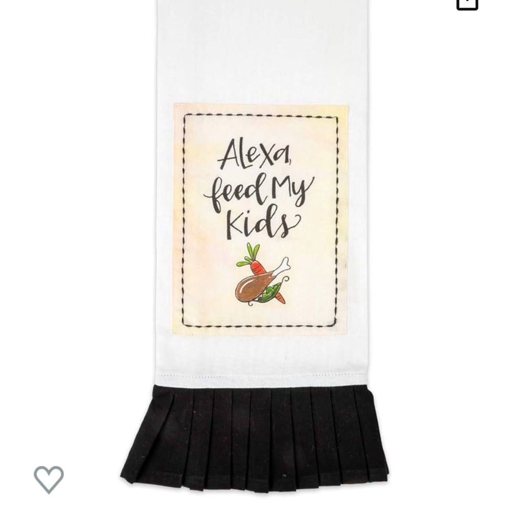 NWT Alexa Feed my Kids - funny kitchen tea towel NEW IN PACKAGE